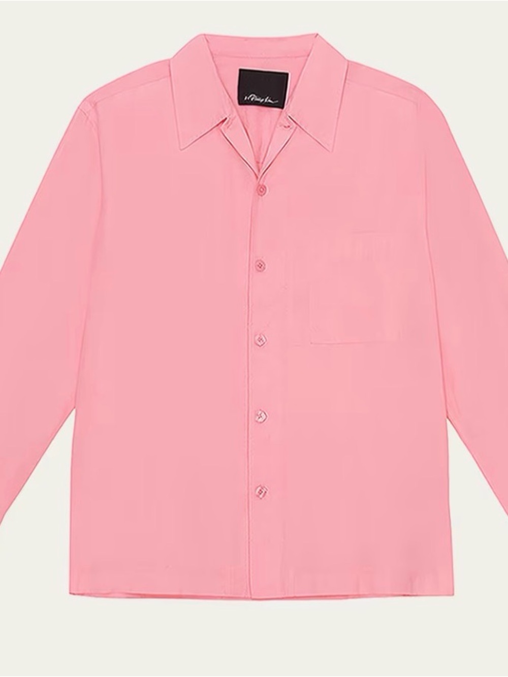 Men's Pink Long-Sleeve Button-Up Shirt